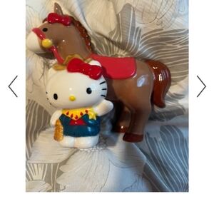 Hello Kitty blue sky cowgirl country ceramic tea light holder